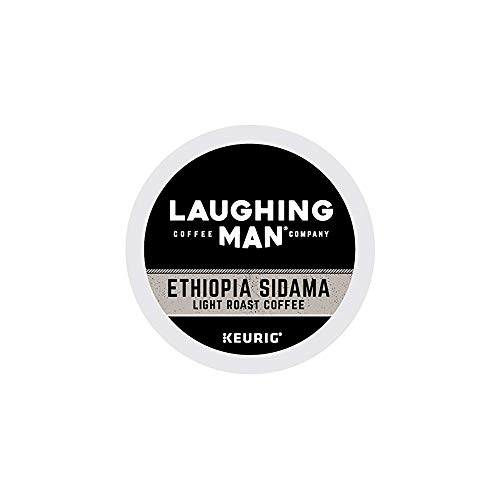 Laughing Man Ethiopa Sidama, Single-Serve Keurig K-Cup Pods, Light Roast Coffee, 60 Count Ethiopia Sidama 10 Count (Pack of 6)