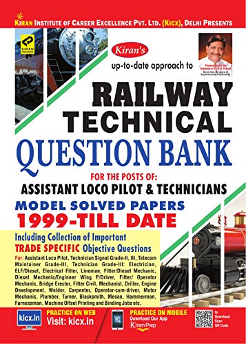 Railway Technical Question Bank for Assistant Loco Pilot and Technicians Model Solved Papers 1999 Till Date