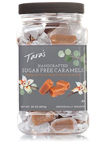 Taras All Natural Gourmet Caramel: Small Batch, Creamy & Individually Wrapped , Sugar Free 20 Ounce