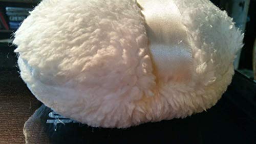 Book Cover Jumbo Polar Bear Fluffy Fleece Powder Puff for Dusting Powder Large 6 Inch Diameter