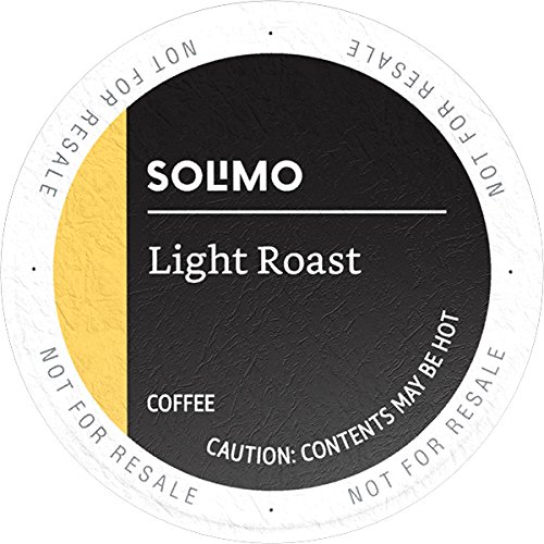 Book Cover Amazon Brand - 100 Ct. Solimo Light Roast Coffee Pods, Morning Light, Compatible with Keurig 2.0 K-Cup Brewers