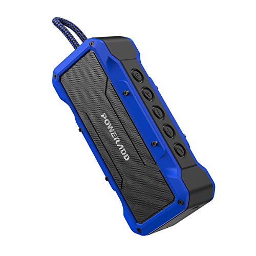 POWERADD Musicfly II Bluetooth Speakers, 36W Portable Wireless Bluetooth Speaker IPX7 Waterproof/Enhanced Bass/ 24H Playtime/Built-in Mic for iPhone, Samsung and More (Blue)