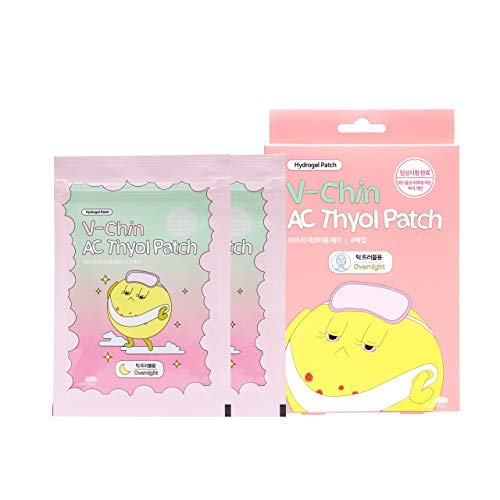 Wooshin Labottach Acne Pimple Patch - AC Thyol Patch for Chin, 1 Box (4 Patches)
