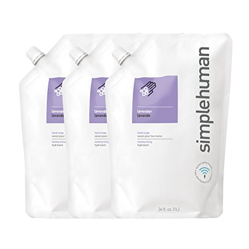 Book Cover simplehuman Lavender Moisturizing Liquid Hand Soap Refill Pouch, 34 Fl. Oz. (Pack of 3)