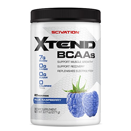 XTEND Original BCAA Powder Blue Raspberry | Sugar Free Post Workout Muscle Recovery Drink with Amino Acids | 7g BCAAs for Men & Women| 20 Servings