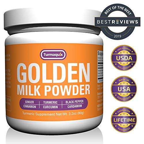 Golden Milk Powder (90 Servings) Turmeric 6 Superfood Blend- Non-GMO Vegan Keto