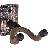 String Swing Guitar Hanger - Holder for Electric Acoustic and Bass Guitars - Stand Accessories Home or Studio Wall - Musical Instruments Safe without Hard Cases Amercian Flag Steel CC60K-FL