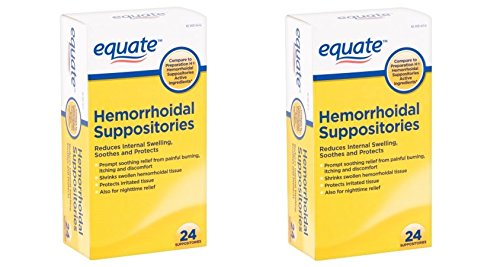 Equate Hemorrhoidal Suppositories (2 Pack) 48 Ct