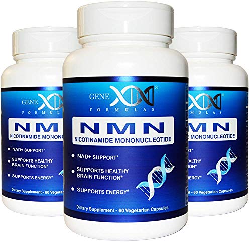 NMN Supplement 250mg Serving 3Pack Nicotinamide Mononucleotide to Boost NAD+ Levels for DNA Repair (2X 125mg caps 60 ct per Bottle)
