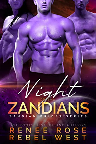 Book Cover Night of the Zandians: A Reverse Harem Alien Warrior Romance (Zandian Brides Book 1)