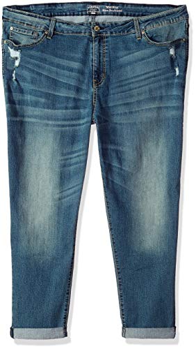 Signature by Levi Strauss & Co. Gold Label Women's Plus Size Mid Rise Slim Boyfriend Jeans