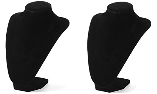 ifavor123 Black Velvet Necklace Display 3D Jewelry Bust Stand (2)