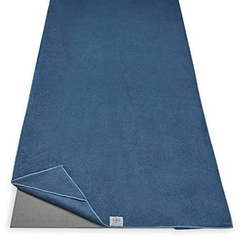 Gaiam Stay Put Yoga Towel Mat Size Yoga Mat Towel (Fits Over Standard Size Yoga Mat - 68" L x 24" W)