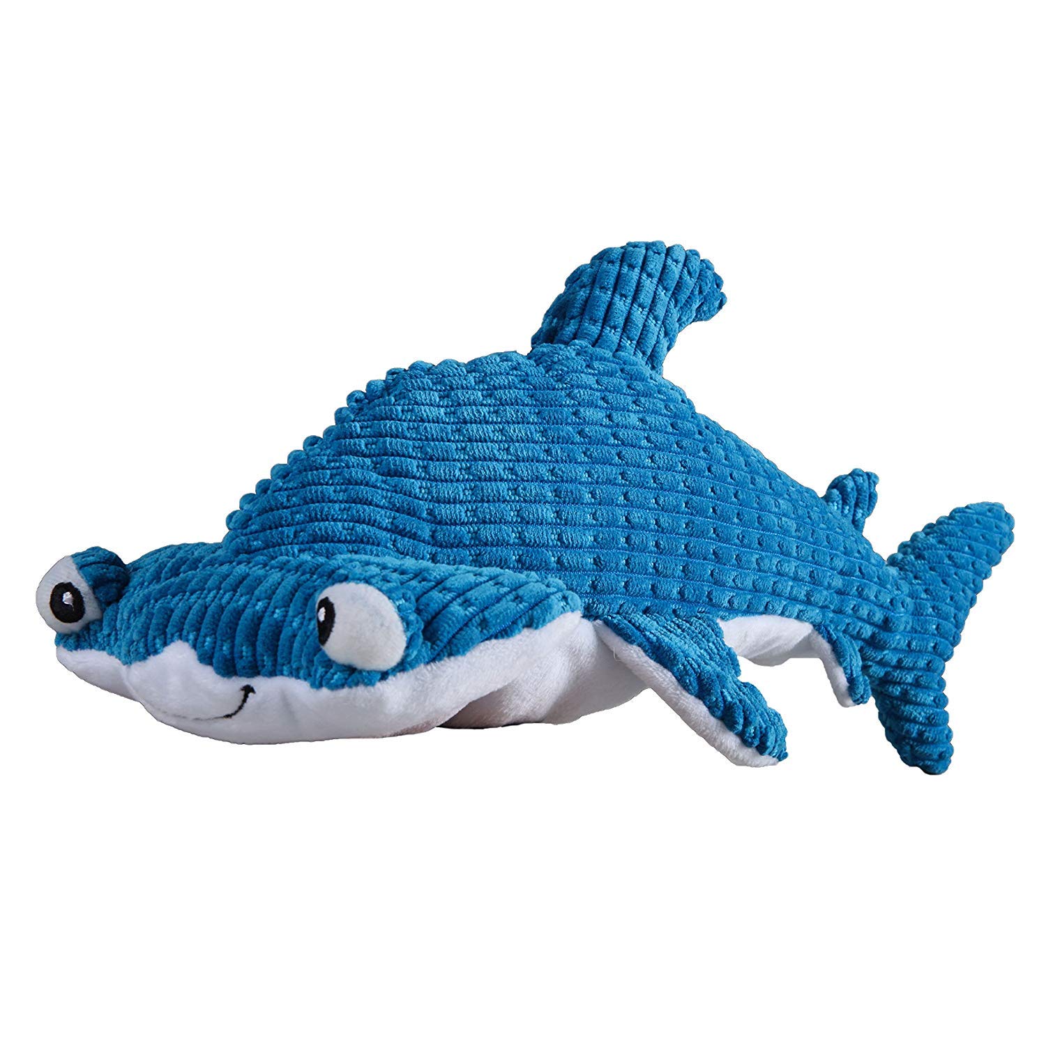 SmartPetLove Tender-Tuffs Big Shots - Tough Plush Dog Toys for Large Breeds - Hammerhead Shark