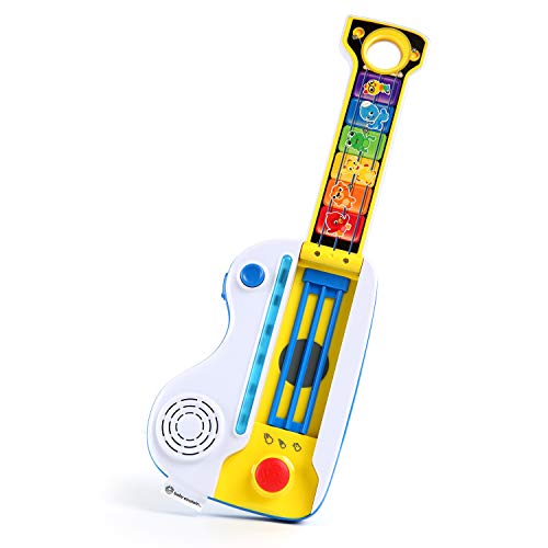Book Cover Baby Einstein Flip & Riff Keytar Musical Guitar and Piano Toddler Toy with Lights and Melodies, Ages 12 months and up