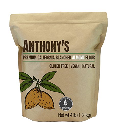 Book Cover Anthony's Blanched Gluten Free Almond Flour, 4 lb, Gluten Free & Non GMO, Keto Friendly