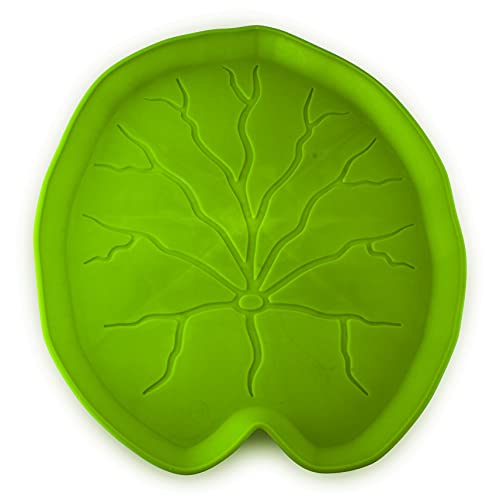 Premium Pet Food Tray - Dog And Cat Food Mat With Green Leaf Design - Best For Catit And Drinkwell Fountains