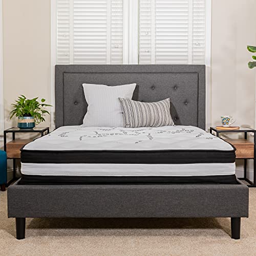 Book Cover Flash Furniture Capri Comfortable Sleep 12 Inch CertiPUR-US Certified Foam and Pocket Spring Mattress, King Mattress in a Box