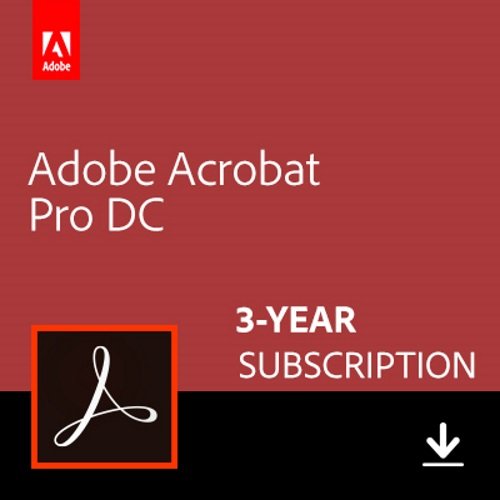 Book Cover Adobe Acrobat Pro DC 3-YEAR Subscription [PC/Mac Online Code]
