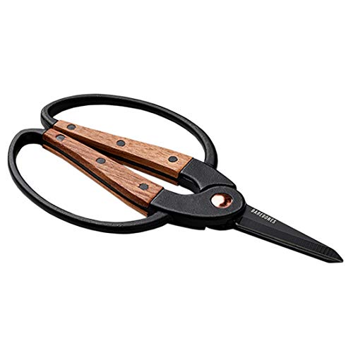 Barebones | Walnut Scissors, Small - Ambidextrous Grip, Wide Handles & Comfortable Fit