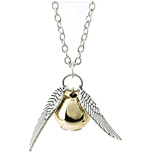 Book Cover Harry Potter Inspired Golden Snitch Necklace by Silverlightl
