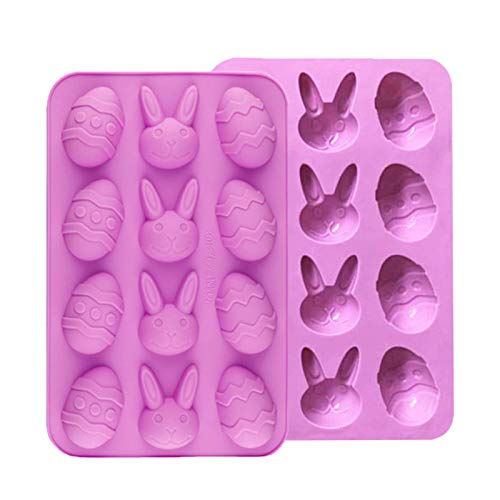 12 Cavities Easter Egg Silicone Chocolate Mold DIY Baking Cake Mold Candy Making Molds