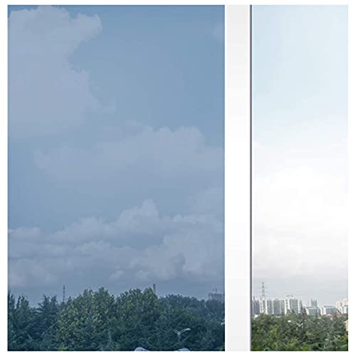 Coavas 35.6 x 78.7 inches Solar Film One Way Mirror Film Non Adhesive Static Cling Heat Control Sun Blocking Glare Reduction Anti UV Window Tint Removable for Home and Office Black