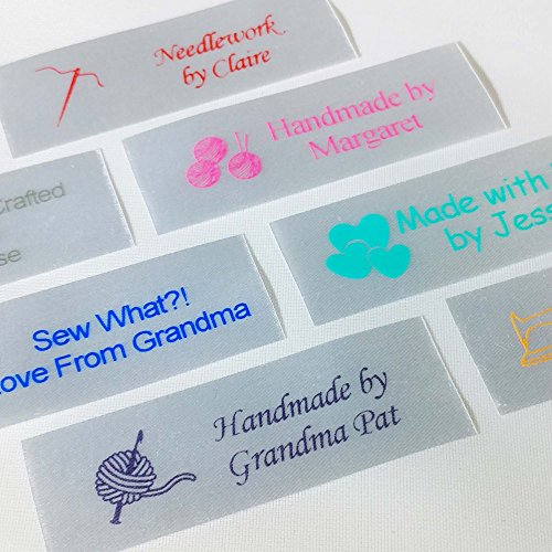 Personalized Satin Sewing Labels for Knitting, Quilting and Sewing Crafts 3/4" x 2 1/2" (18mm x 60mm)