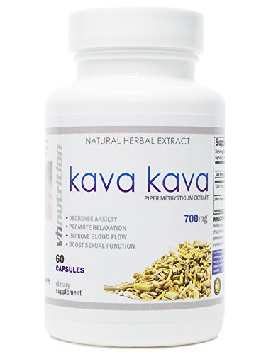 Book Cover Kava Kava | 700mg Capsules | Stress Relief and Anxiety Supplement | Mental Calmness, Positive Mood | Piper Methysticum Extract | 30 Day Supply | 60 Capsules