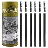 LOONENG Willow Charcoal Sticks, Natural Willow Charcoal for Artists, Beginners, or Students of All Skill Levels, Great for Sketching, Drawing, and Shading, Approx 7-9mm in Diameter, Pack of 25