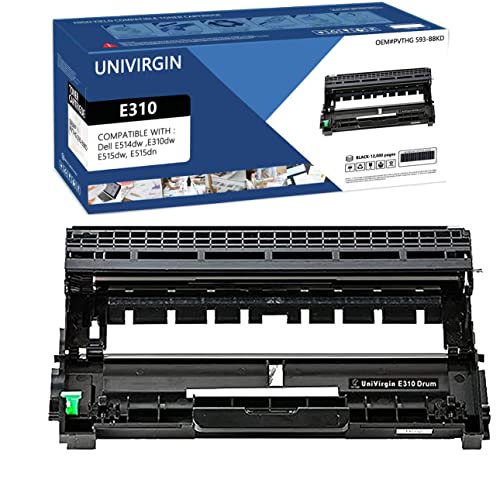 Book Cover Univirgin Compatible Drum Unit Replacement for E310 E514 E515 for use in Dell E310dw E514dw E515dw E515dn (Black,1-Pack)