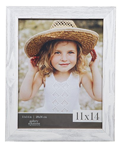 Book Cover Gallery Solutions 11x14 Farmhouse Washed Wall Frame in White