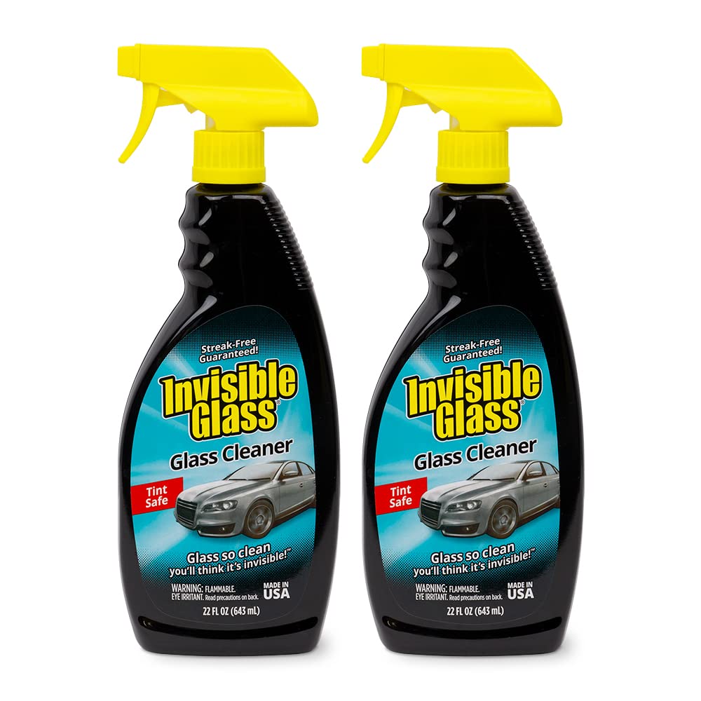 Book Cover Invisible Glass 92164-2PK 22-Ounce Premium Glass Cleaner and Window Spray for Auto and Home Streak-Free Shine on Windows, Windshields, and Mirrors Residue and Ammonia Free Tint Safe, Pack of 2 Unscented  22 Fl Oz (Pack of 2)