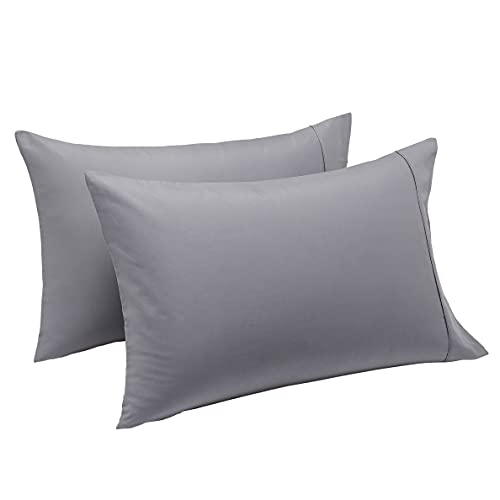 Book Cover Amazon Basics Lightweight Super Soft Easy Care Microfiber Pillowcases - 2-Pack, Standard, Dark Gray