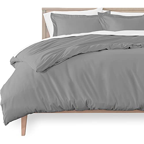 Book Cover Bare Home Duvet Cover Twin/Twin Extra Long Size - Premium 1800 Super Soft Duvet Covers Collection - Lightweight, Cooling Duvet Cover - Soft Textured Bedding Duvet Cover (Twin/Twin XL, Light Grey)
