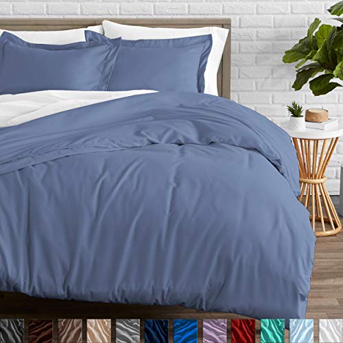 Book Cover Bare Home Duvet Cover and Sham Set - Twin/Twin Extra Long - Premium 1800 Ultra-Soft Brushed Microfiber - Hypoallergenic, Easy Care, Wrinkle Resistant (Twin/Twin XL, Coronet Blue)
