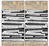 Tim Holtz - Small Talk, Snarky - Idea-Ology Spiral Bound Sticker Book - 2 Book Bundle