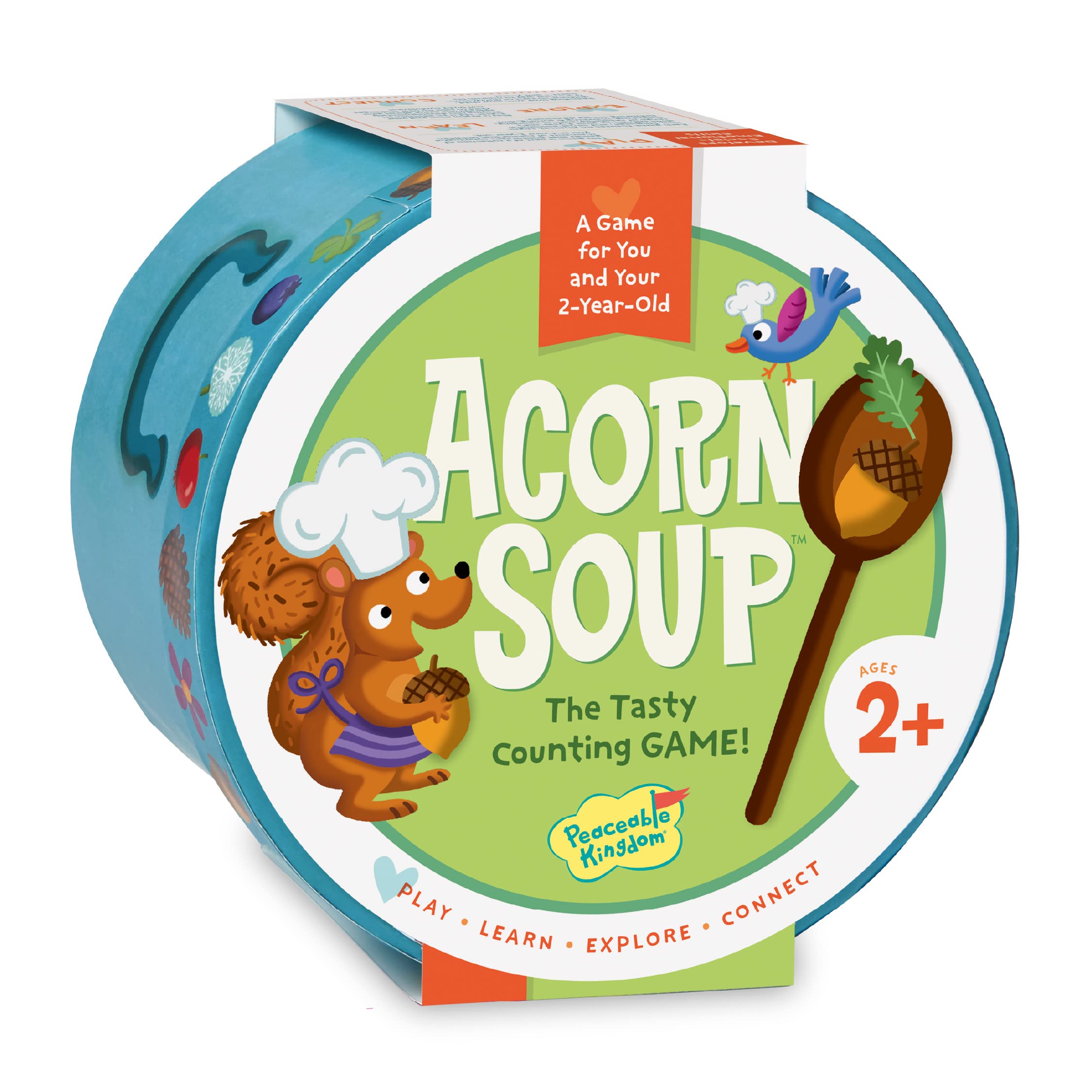 Book Cover Peaceable Kingdom Acorn Soup Game - Educational Games for Toddlers, Includes Instructions and Parent Guide - 2 Year Old and Up