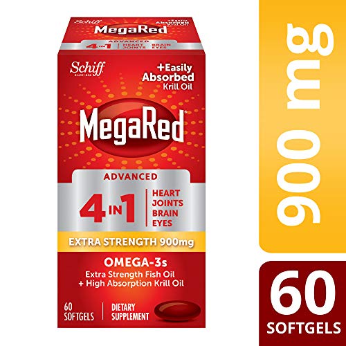 Book Cover Omega-3 Fish & Krill Oil Supplement 900mg - MegaRed Advanced 4in1