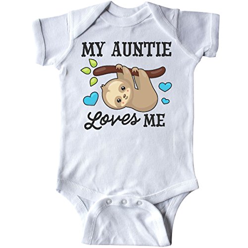 Book Cover inktastic My Auntie Loves Me with Sloth and Hearts Infant Creeper