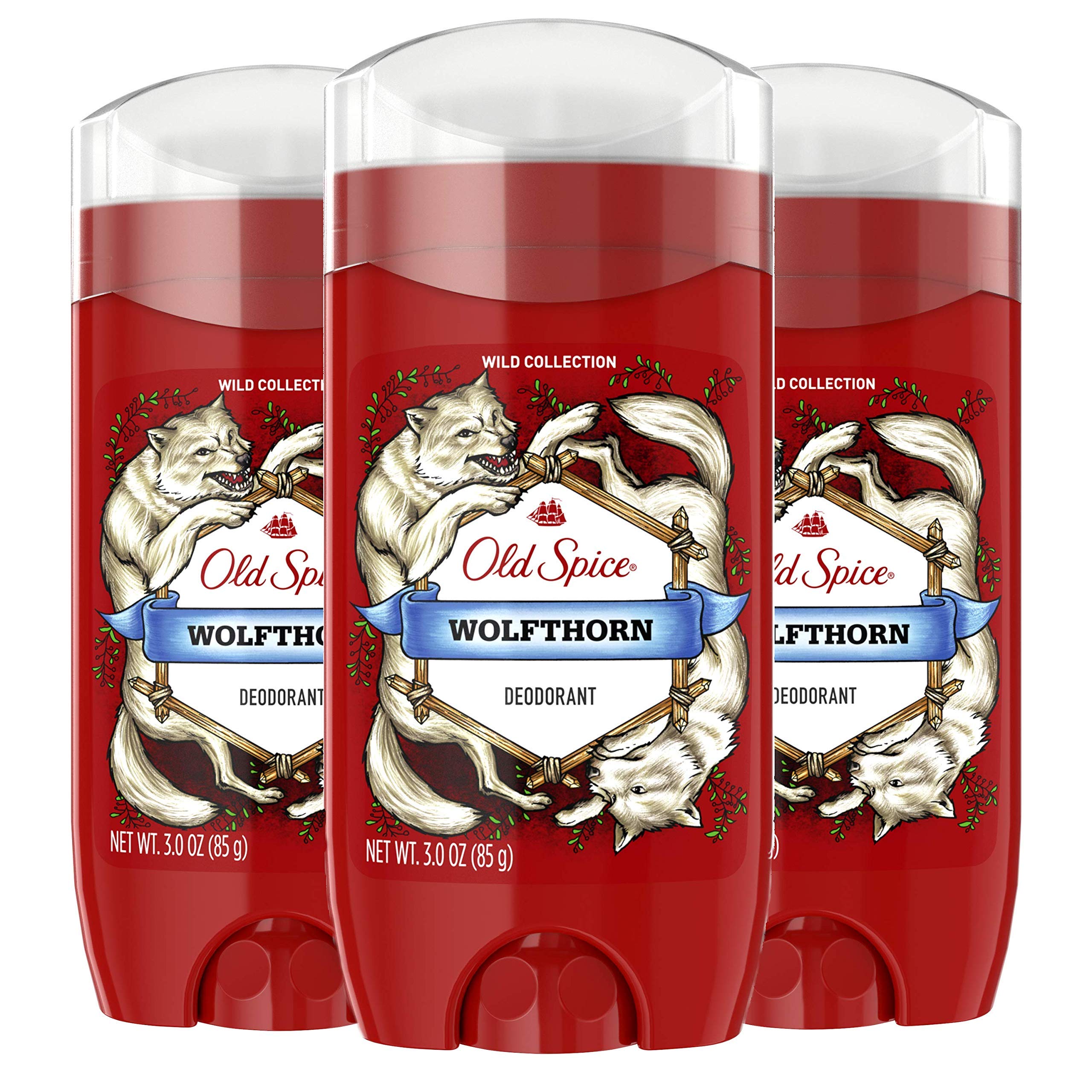 Old Spice Deodorant for Men, Wolfthorn Scent, Wild Collection, 3 oz, (Pack of 3) Wolfthorn 3-ct