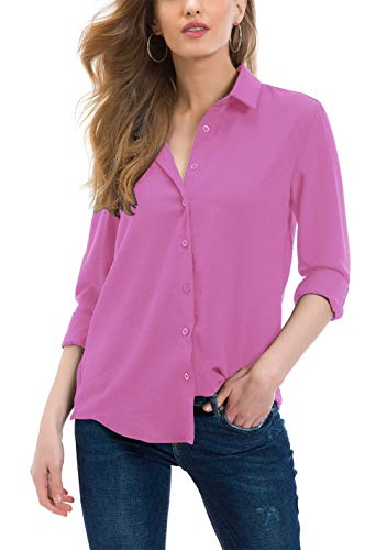 Tsher Button Down Shirts for Women Professional Casual Loose Long Sleeve Button Blouse Tops 5005â€¦â€¦â€¦