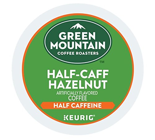 Green Mountain Coffee Roasters Half-Caff Hazelnut Coffee Box of 18 Keurig K-Cup Pods (1 Box)