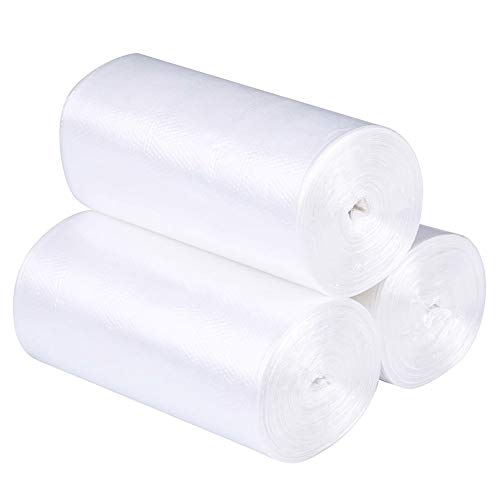 Small Clear Trash Bags, Aijoso 2.6 Gallon Garbage Bags Wastebasket Bin Liners Plastic Trash Bags for Bathroom Bedroom Office Garbage Can, 150 Counts