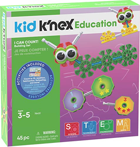 K'NEX Kid I Can count! Ages 3 5 Preschool Education Toy Building Sets (45 Piece) (Amazon Exclusive)