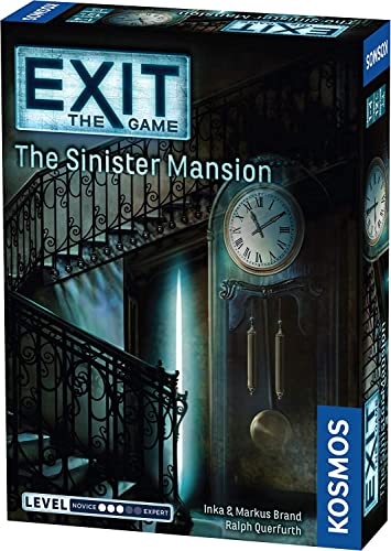 Thames & Kosmos Exit: The Sinister Mansion | Exit: The Game - A Kosmos Game | Family-Friendly, Card-Based at-Home Escape Room Experience for 1 to 4 Players, Ages 12+, Black, Standard