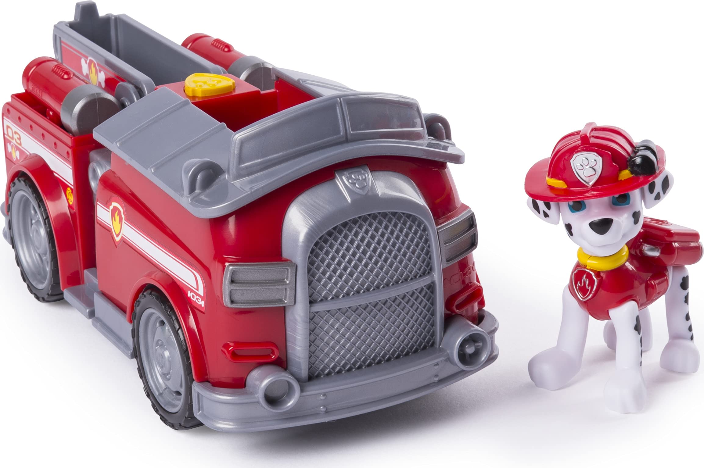 Book Cover Paw Patrol Marshall's Transforming Fire Truck with Pop-Out Water Cannons, for Ages 3 and Up