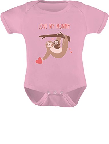 Book Cover Tstars - Love My Mommy Cute Sloth Mother's Day Baby Bodysuit