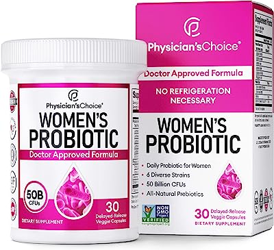 Book Cover Probiotics for Women - Clinically Proven Pacran - Organic Prebiotics, 50 Billion CFU, D-Mannose & Wholefruit Cranberry for Digestive, Immune, Feminine Health, Soy & Dairy Free, 30 Vegan Capsules