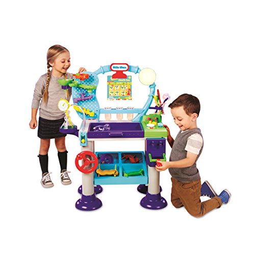 Book Cover Little Tikes STEM Jr. Wonder Lab Toy with Experiments for kids Multicolor, 28.00 L x 16.00 W x 33.50 H Inches
